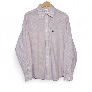 BROOKS‎ BROTHERS PLAID BUTTON DOWN SHIRT MENS SIZE LARGE